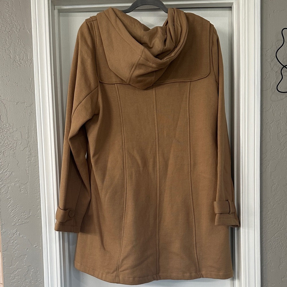 torrid Camel Brown Hooded Toggle Coat - Picture 2 of 2
